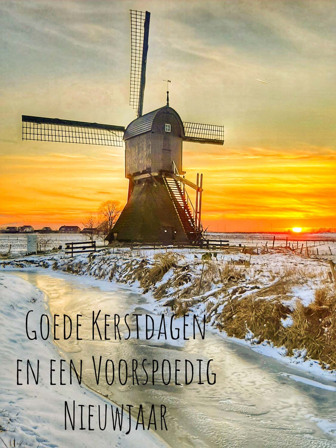 Goede Kerstdagen molen HVC Cards Stichting HVC helpt
